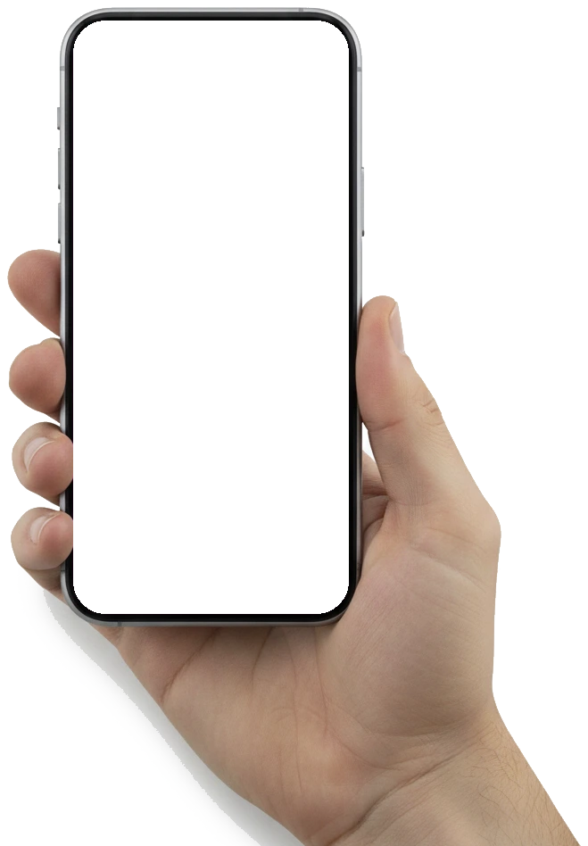 Eine Hand hält ein Telefon mit der geöffneten Velpi-App.